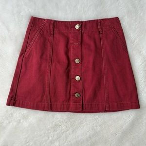 Forever 21 Wine Colored Mini Skirt